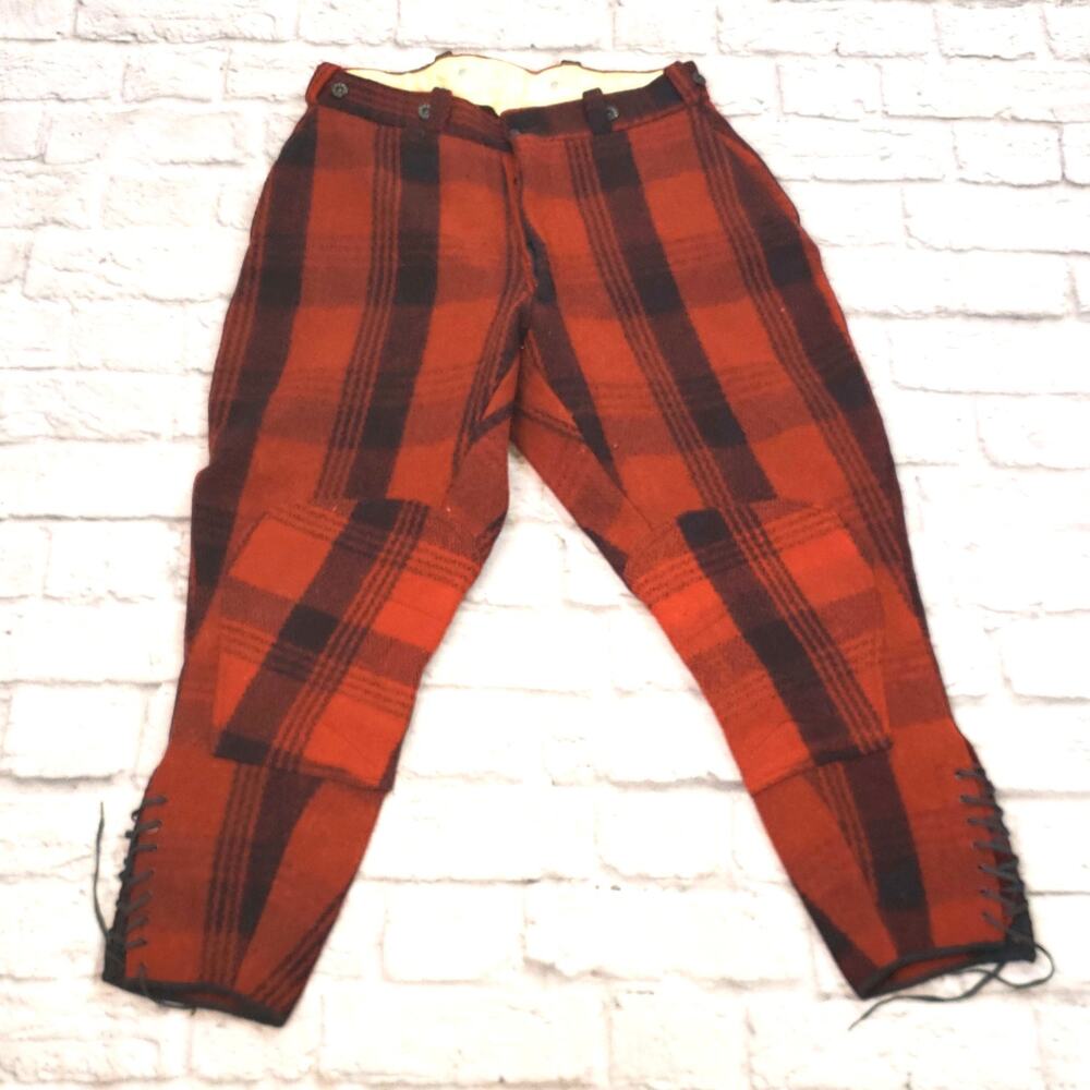 Vintage Tartan Plaid Wool Jodhpur Hunting Pants - Picture 2 of 11